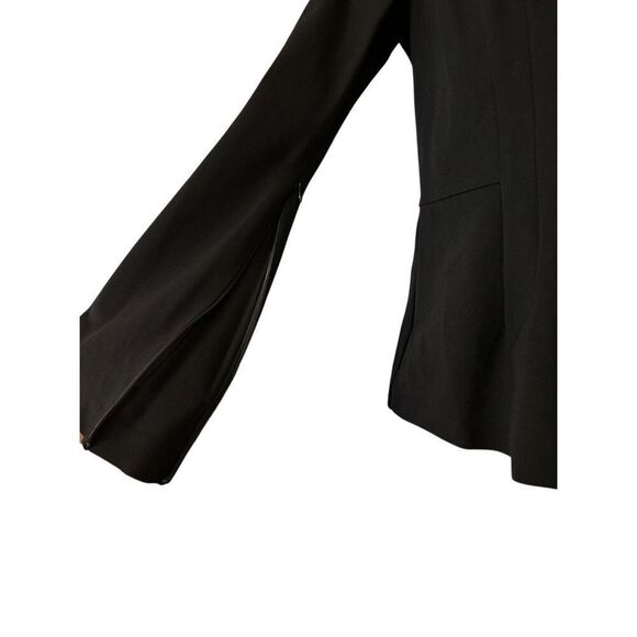 G.I.L.I. Zip Sleeve Milano Ponte Top Black Size 4 - Picture 3 of 8